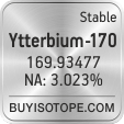 ytterbium-170 isotope ytterbium-170 enriched ytterbium-170 abundance ytterbium-170 atomic mass ytterbium-170