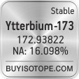 ytterbium-173 isotope ytterbium-173 enriched ytterbium-173 abundance ytterbium-173 atomic mass ytterbium-173