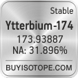 ytterbium-174 isotope ytterbium-174 enriched ytterbium-174 abundance ytterbium-174 atomic mass ytterbium-174
