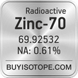 zinc-70 isotope zinc-70 enriched zinc-70 abundance zinc-70 atomic mass zinc-70