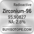 zirconium-96 isotope zirconium-96 enriched zirconium-96 abundance zirconium-96 atomic mass zirconium-96