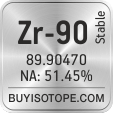 zr-90 isotope zr-90 enriched zr-90 abundance zr-90 atomic mass zr-90