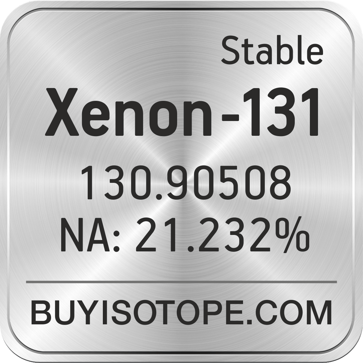 Xenon-131, Xenon-131 Isotope, Enriched Xenon-131, Xenon-131 Gas