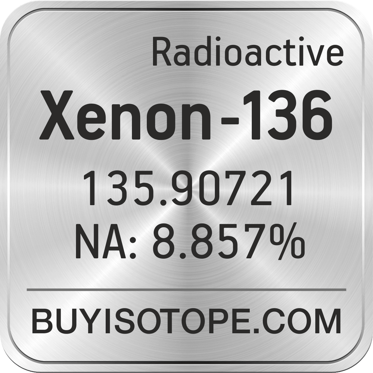 Xenon-136, Xenon-136 Isotope, Enriched Xenon-136, Xenon-136 Gas