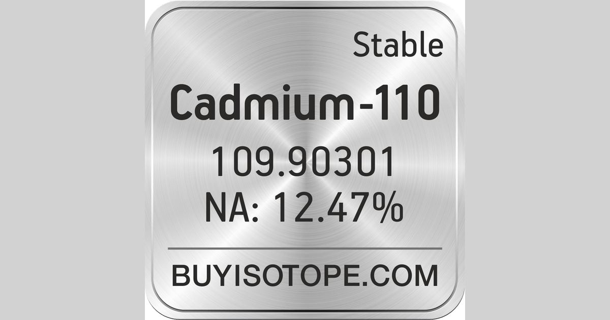 Cadmium110, Cadmium110 Isotope, Enriched Cadmium110