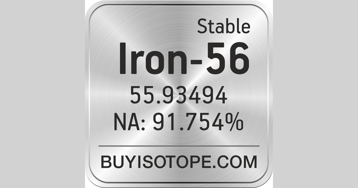 Iron56, Iron56 Isotope, Enriched Iron56, Iron56 Metal