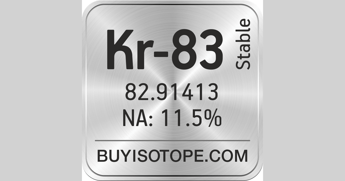 Kr-83 Isotope, Enriched Kr-83, Kr-83 Gas, Kr-83 Price
