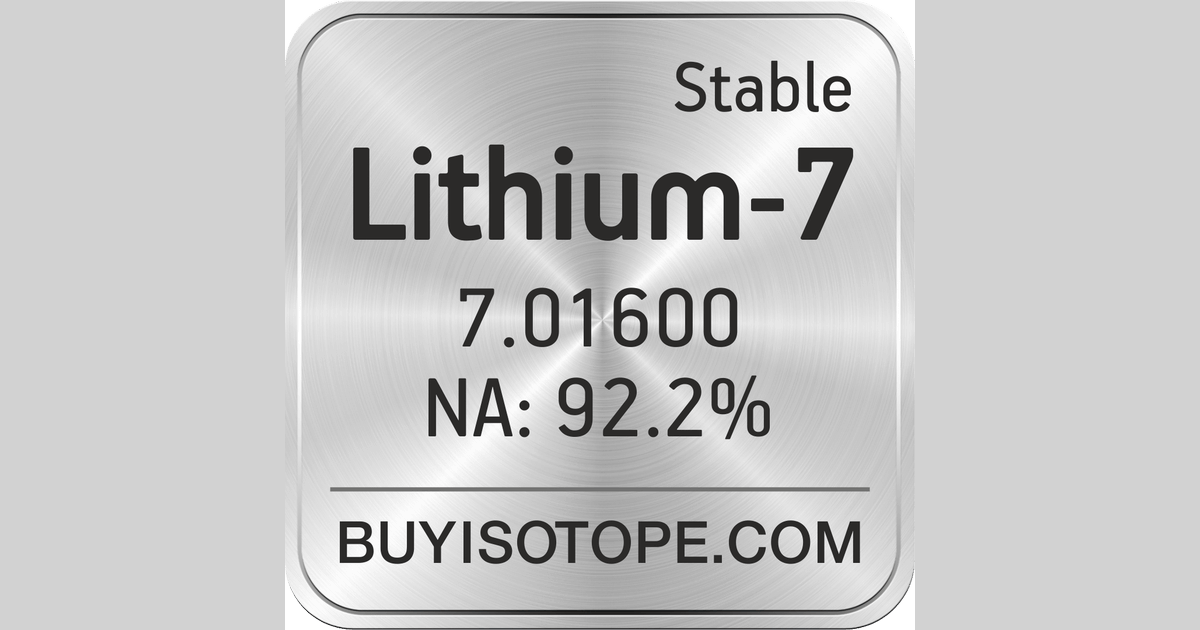 Lithium 7 Lithium 7 Isotope Enriched Lithium 7 Lithium 7 Metal lithium-7-lithium-7-isotope-enriched-lithium-7-lithium-7-metal