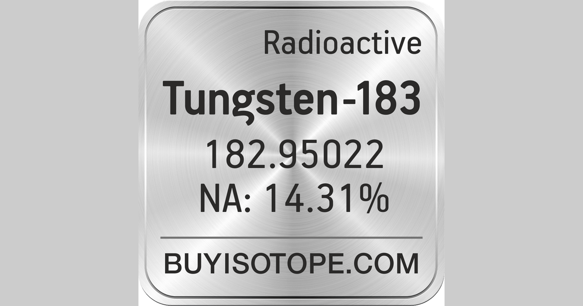 Tungsten183, Tungsten183 Isotope, Enriched Tungsten183